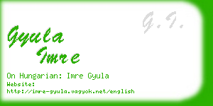 gyula imre business card